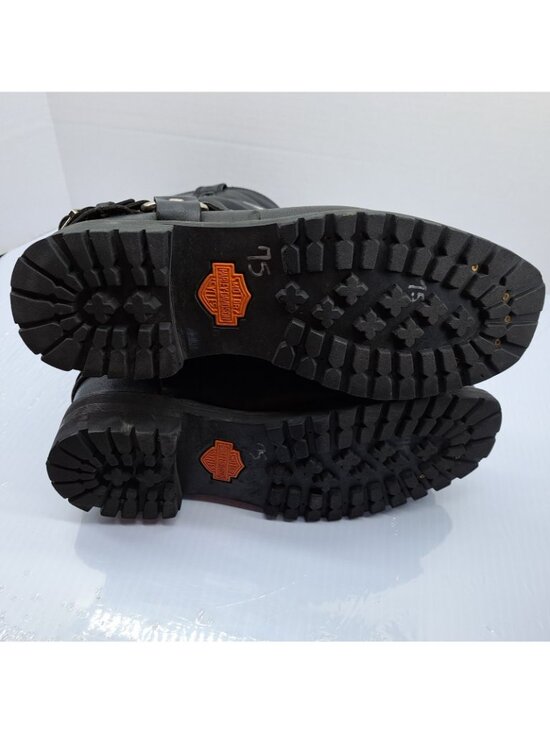 Harley Davidson Mens 8.5D Riding Boots Embroidered Eagle Harness Buckle & O-Ring main image 15